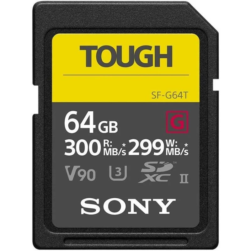 Sony SDXC 64GB C10 Tough UHS-II U3 V90 R300/W299MB/s memory card