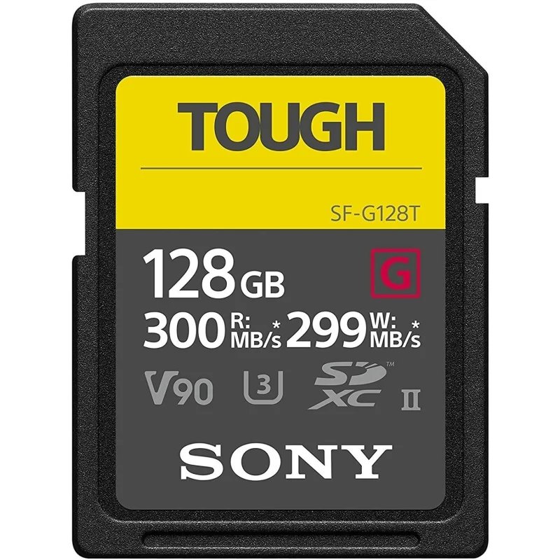 Sony SDXC Memory Card 128GB C10 UHS-II U3 V90 R300/W299MB/s Tough