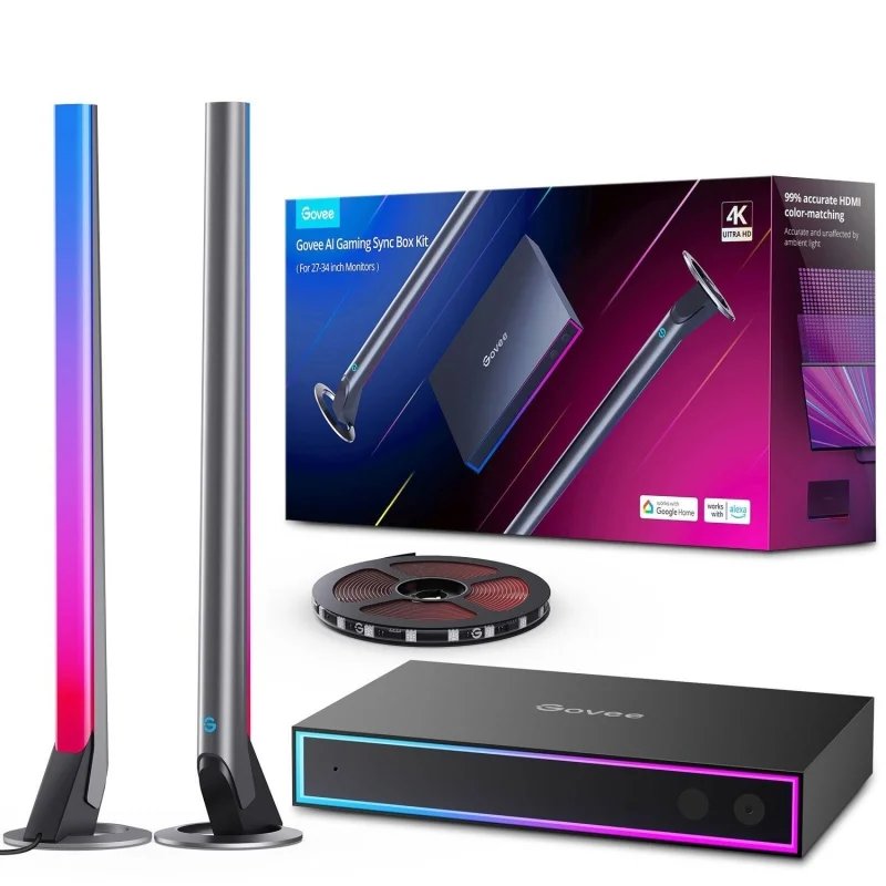 Govee H6601 HDMI AI Gaming Kit RGB Adaptive Lighting Set Black